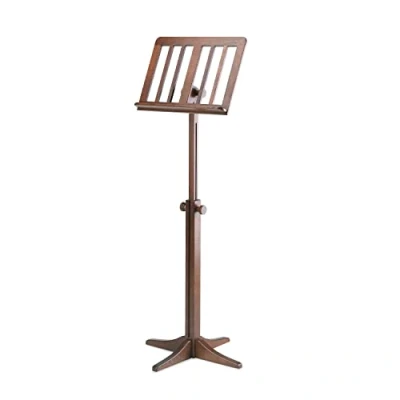 Immagine di K&amp;M 116/1 leggio in legno di faggio solido color noce estensibile da 71,5 a 122,5 cm