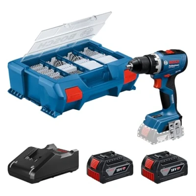 Immagine di Bosch Professional 18V System Trapano avvitatore a batteria GSR 65 (motore brushless, lunghezza della testa 166, incl. 2x ProCORE18V 4.0Ah, L BOXX)