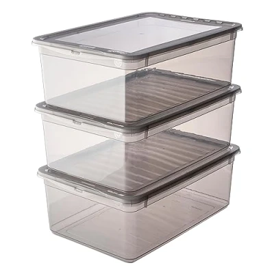 Immagine di keeeper Contenitori con Sistema di Ventilazione Air Control, Set da 3 Pezzi, x 11 L, Bea, Trasparente