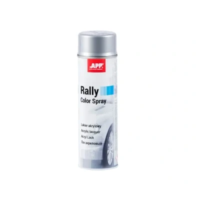 Immagine di APP Rally Color Spray Bomboletta Argento Lucido Vernice Acrilica ad Alta Copertura per Auto e Tutte le Superfici 500 ml