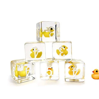 Immagine di Bescon Yellow Duck 6 sides Dice set 6pcs in Brick Box, 16MM Yellew D6
