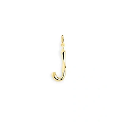 Immagine di SINGULARU Charm Letter XL Oro Pendente Iniziale in Ottone con Finitura Placcata 18kt Lettere A Z Combinabile Collana Gioielli da Donna Lettera J