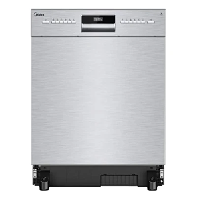 Immagine di Midea MDWEU1435XSS W, 14 controsoffitto, lavastoviglie 60 cm, parzialmente integrabile con WiFi, asciugatura extra, 7 programmi, 47 dB, ritardo di avvio 0 24h, acciaio inox