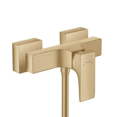 Immagine di hansgrohe Metropol Miscelatore monocomando doccia esterno con maniglia a leva, cromo nero satinato, 32560340
