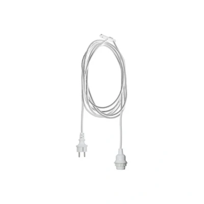 Immagine di STAR TRADING Portalampada E27 con cavo Ute, 5 m, bianco