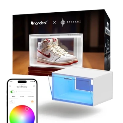 Immagine di Nanoleaf Vetrina Intelligente a LED (Pachetto di Extensione da 1), Sincronia Musica e Monitor, Controllo App Voce (Funziona con Alexa Apple Google) Necessario Kit Iniziale