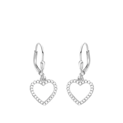 Immagine di SOFIA MILANI Orecchini da Donna in Argento 925 Con Pietra Zircone Orecchino Pendente a Cuore E0463