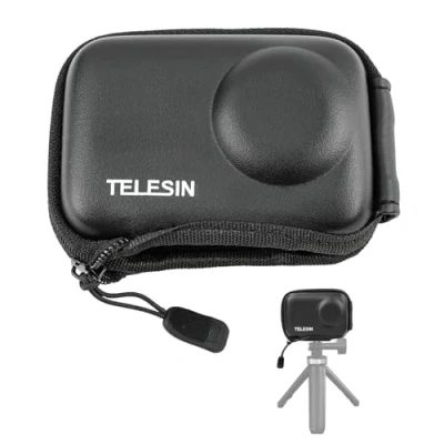 Immagine di TELESIN Mini Custodia per DJI OSMO Action 5 Pro/Action 4/Action 3, da Trasporto Action, Borsa protettiva viaggio Accessori Camera, Bastone Selfie Agganciabile