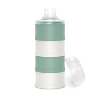 Immagine di Suavinex Dosatore Latte in Polvere e Cereali. Con 4 scomparti, beccuccio chiusura a vite. Lavabile lavastoviglie. Bonhomia, Colore Verde