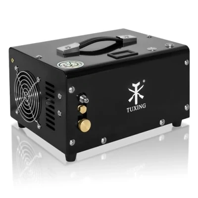 Immagine di TUXING PCP compressore d&#039;aria, olio/senza acqua, fucile/pistola e Paintball serbatoio pompa alimentato da 12V auto DC o casa 220V AC con convertitore di potenza