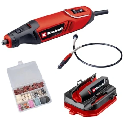 Immagine di Einhell strumento per rettifica e incisione TC MT 150 (150 W, elettronica di velocità, max. 35000 giri/min, blocco mandrino, incl. Accessori da 117 pezzi)