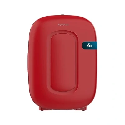 Immagine di Cecotec Mini Frigorifero Bolero MiniCooling 4L Bora Red, 12V 220V, Compatibile con auto e roulotte, Funzione di raffreddamento riscaldamento, Intervallo temperatura 5 65C, Trasporto facile