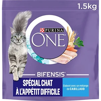 Immagine di PURINA ONE Selective Palate Merluzzo e Trota Crocchette per gatti Set %: 4 x 1,5 kg