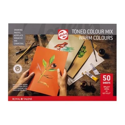Immagine di Talens Toned Colour Block Warm, A4, 50 Blatt, 180g/m²