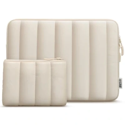 Immagine di TECOOL Custodia PC 16 Pollici Portatile, Notebook per Macbook Pro M4 M3 M2 M1 2024 2023,Custodia 16&quot; Lenovo Ideapad Thinkpad HP Dell Acer ASUS,Porta Computer Laptop 16,Beige