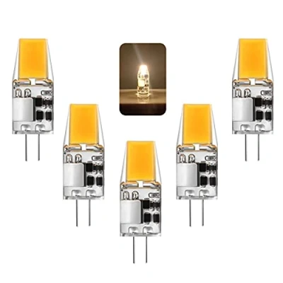 Immagine di COITROZR Lampadina LED G4, G4 5 W Equivalente 50W Lampada Alogena, Nessun Sfarfallio, Lampadine Bianco Caldo 3000K, 500LM, 12V AC/DC, Non Dimmerabile, Pezzi