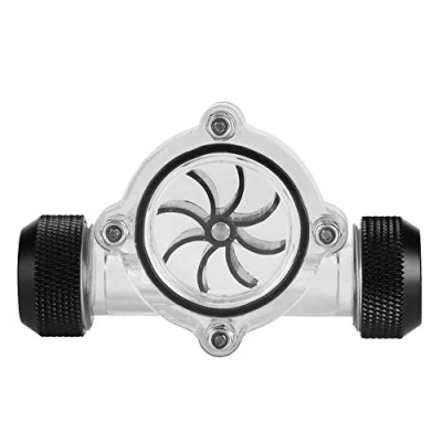Immagine di DEWIN G1/4&quot; Indicatore di Flussi D&#039;Acqua per PC, Flusso G1 / 4&quot; Design a 8 Giranti Misuratore Raffreddamento da Femmina