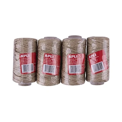 Immagine di Apli 18962, Confezione di 4 bobine corda canapa, 100 g/80 m per bobina