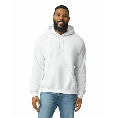 Immagine di Gildan Felpa In Pile con Cappuccio, Modello G18500, Cappuccio Uomo, Bianco, S