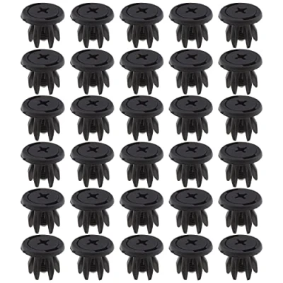 Immagine di ECSiNG 30 pezzi di fissaggio per arco ruota interna paraspruzzi clip auto 7130702966 plastica compatibile con BMW Mini Cooper S One R50 R52 R53 nero