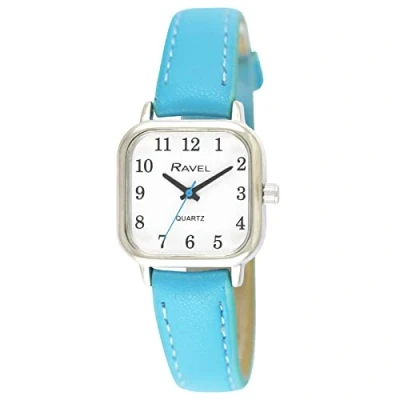 Immagine di Ravel Orologio Quadrato da Donna Brighter Days Colore Argento Quarzo Analogico R0141.06.2 Turchese Brillante