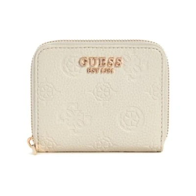 Immagine di Guess Cresidia Small ZIP Around Portafoglio, Donna, Taglia: One Size, Bone