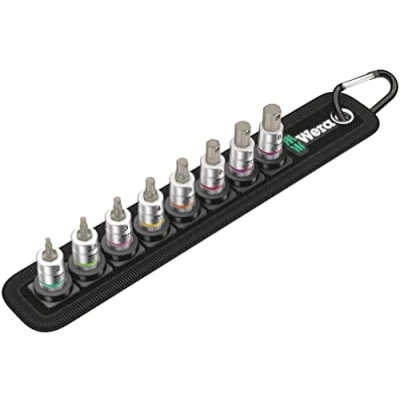Immagine di Wera 8740 a 05003881001 Brugola interna Kit inserti giravite bussola 8 parti 1/4 (6.3 mm)