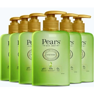 Immagine di Pears Soft &amp; Fresh Hand Wash 10 volte più idratante Detergente per le mani, liquido mani morbide e freschezza di lunga durata Limone (250 ml, 6 Pack)