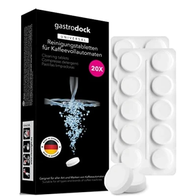 Immagine di Pastiglie detergenti sgrassanti per macchine da caffè Compatibili con Siemens, Jura, Krups, Bosch, Miele, Melitta, WMF