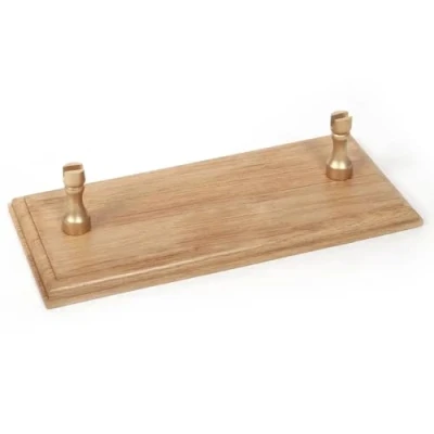 Immagine di Occre Base espositva in Rovere Massiccio + 2 Supporti Fusione Laminata 250x120x15 mm codice 19164