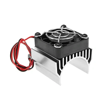 Immagine di VGOL Dissipatore di Calore Motore RC con Ventola Raffreddamento per 540 550 3650 3660 Modello Auto Telecomando in Lega Alluminio Argento