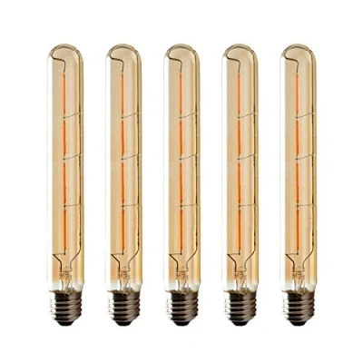 Immagine di ZFQ 5x Lampadina a LED Edison E27 T30 4W Nostalgica Retrò Tubolare Lampadina, Sostituisce Lampadine Alogene da 40W, Affumicata 400lm Bianco Caldo 2700K, 220 240V, Non dimmerabile