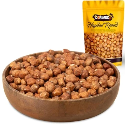 Immagine di Nocciole Sgusciate Intere Al Naturale, Crude [1kg]. Nocciola Squisita Raw, Frutta Secca Cruda Non Trattata Senza Guscio, Croccanti E Molto Grandi. Sapore Ottimo, Squisito, Fresco Genuino Dorimed