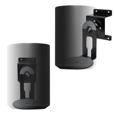 Immagine di shinar 2 Pack Supporto da parete in metallo Compatibile con sonos Era 100, girevole fino a 360, inclinabile di 70/+70 (su e giù, sinistra destra) gestione dei cavi Max. 12 kg Nero