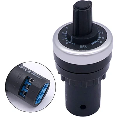 Immagine di Taiss / 1 pz 22mm 5K Governatore Potenziometro rotativo Inverter Convertitore Resistenza a velocità variabile LA42DWQ 22