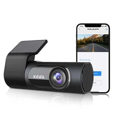 Immagine di 2K Dash Cam Auto, KAWA 1440P Full QHD Telecamera Auto 360 Alloggiamento Rotante Wi Fi Incorporato, Sorveglianza di Parcheggio 24h e G Sensor, 145 Grandangolo, WDR con Visione Notturna Eccellente, D6