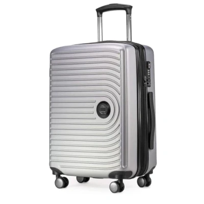 Immagine di HAUPTSTADTKOFFER Mitte Bagaglio a Mano 55x40x23, TSA, 4 Ruote, Valigia da Viaggio, Rigida, con Mano, Argento Opaco