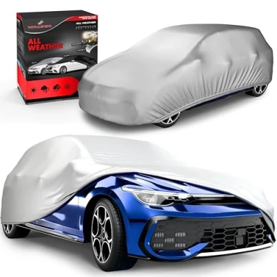 Immagine di Walser Telone per Auto all Weather Basic, 100% Resistente alle intemperie, Impermeabile, Garage Completo Misura XL Argento