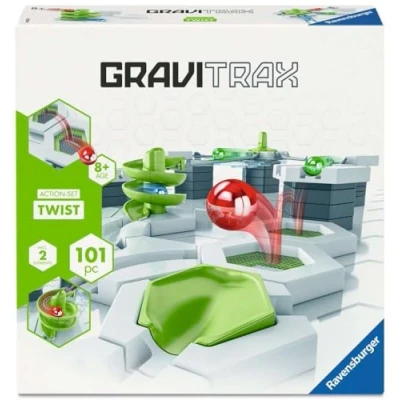 Immagine di Ravensburger 22576 Action Set Twist Combinabile con Tutte Le Linee di Prodotti del Sistema Pista a Sfera GraviTrax, Giocattolo da Costruzione per Bambini Partire dagli 8 Anni