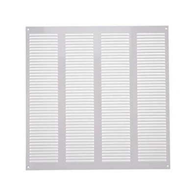 Immagine di Vent Systems Griglia di ventilazione bianca con zanzariera, 400 x mm Applicazioni impiantistica riscaldamento, raffreddamento e per interno ed esterno