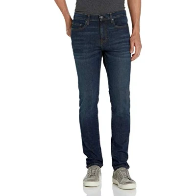 Immagine di Amazon Essentials Jeans Elasticizzati Comodi Skinny (in precedenza Goodthreads) Uomo, Blu Scuro Vintage, 30W / 32L