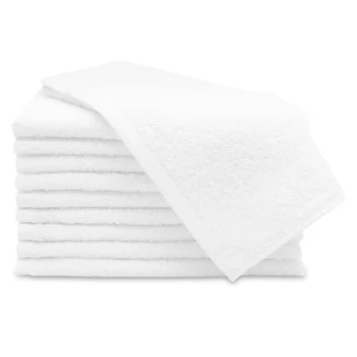 Immagine di ZOLLNER 10 Asciugamani per Ospiti Piccole Lavette morbide in 30x50 cm Lavabili a 95C Cotone Bianco qualità alberghiera certificat Oeko Tex®