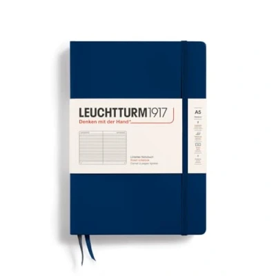 Immagine di LEUCHTTURM1917 342922 Taccuini Medium (A5), Copertina rigida, 251 pagine numerate, Blue Mare, Righe