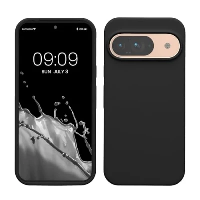 Immagine di kwmobile Custodia Compatibile con Google Pixel 9 Cover Back Case per Pro Protezione Smartphone in Silicone TPU Ricarica Wireless nero matt