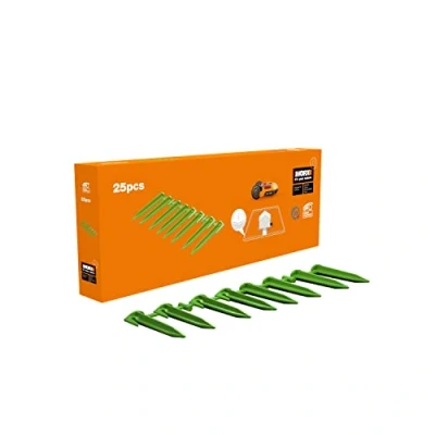 Immagine di Worx WA0665 Picchetti per robot tosaerba Landroid, set da 25 pezzi, biodegradabili, accessori originali di