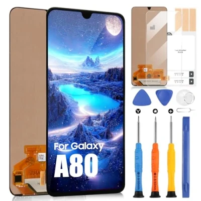 Immagine di OLED Schermo per Samsung Galaxy A80 SM A805F A8050 A805X A805N LCD Display Touch Screen Assemblea Sostituzione di Vetro Digitalizzatore con Strumenti(Nero)
