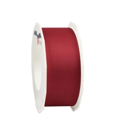 Immagine di Präsent Lyon Nastro in taffetà con Filo Metallico, 40 mm, 25 m, Colore: Bordeaux, Nero, unità