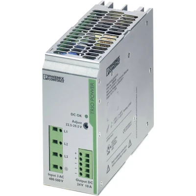 Immagine di Phoenix Contact TRIO PS/3AC/24DC/10 Alimentatore per guida DIN 24 V/DC 10 A 240 W Num. uscite:1 x Contenuto 1 pz.