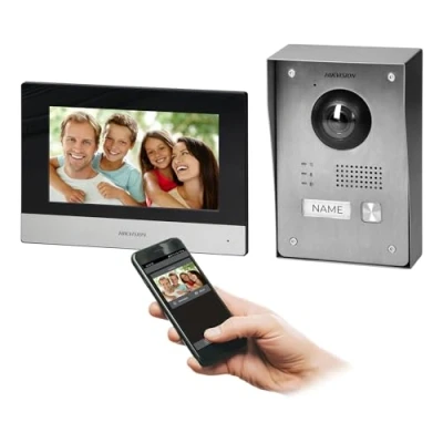 Immagine di Hikvision DS KIS703Y P Kit di interfono video IP digitale