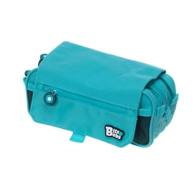 Immagine di Grafoplás Astuccio scolastico tre scomparti con bavero turchese bits&amp;bobs colori vivaci 23 x 10 cm Include orario e zona identificazione, turchese, 23x10x10cm, Scuola